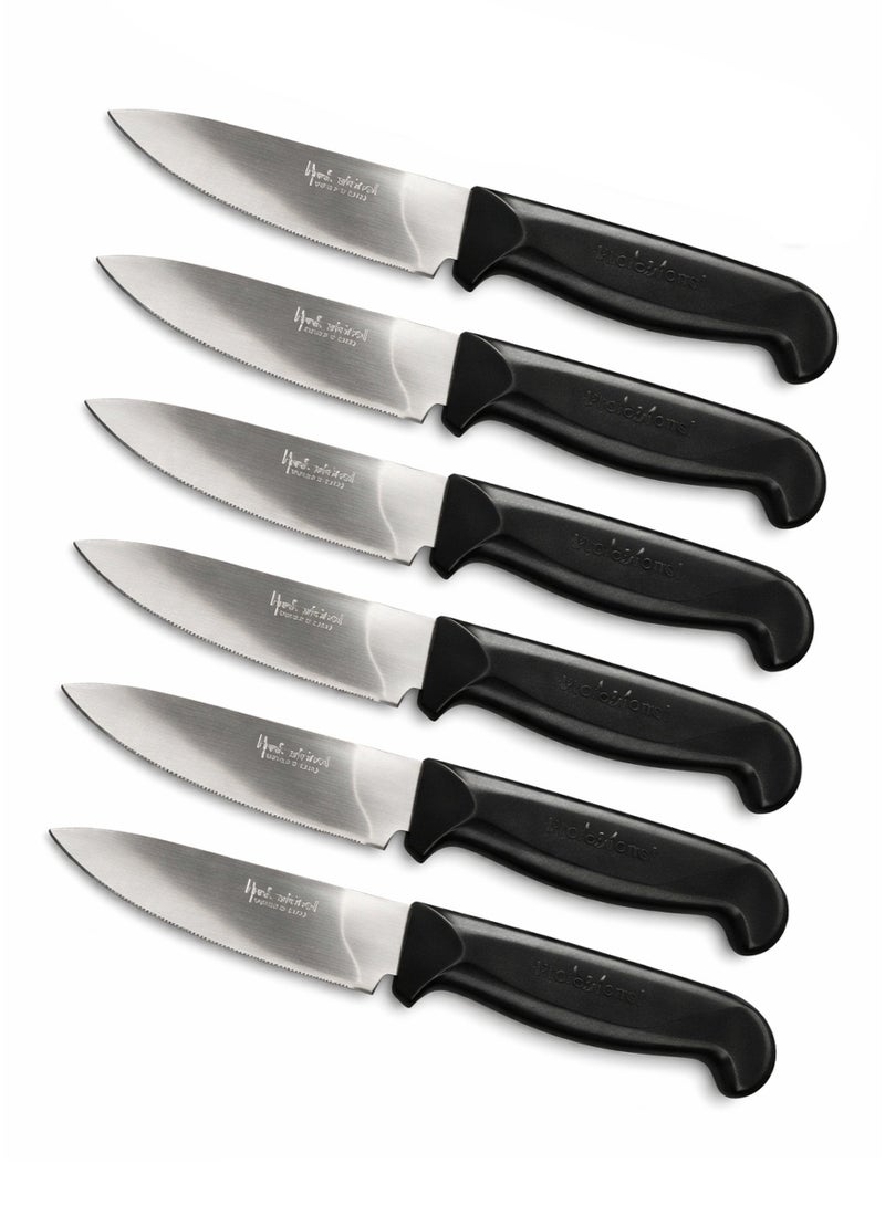 GOLDEN HOME Stainless Steel Kitchen Knife Set – 6 Pieces with Sharp Blades and Comfortable Handles for Cutting Fruits and Vegetables and Daily Use - Image 1